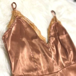 Nude Satin Romper